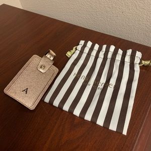 NEW Henri Bendel RsGd Monogrammed Luggage Tag “A”